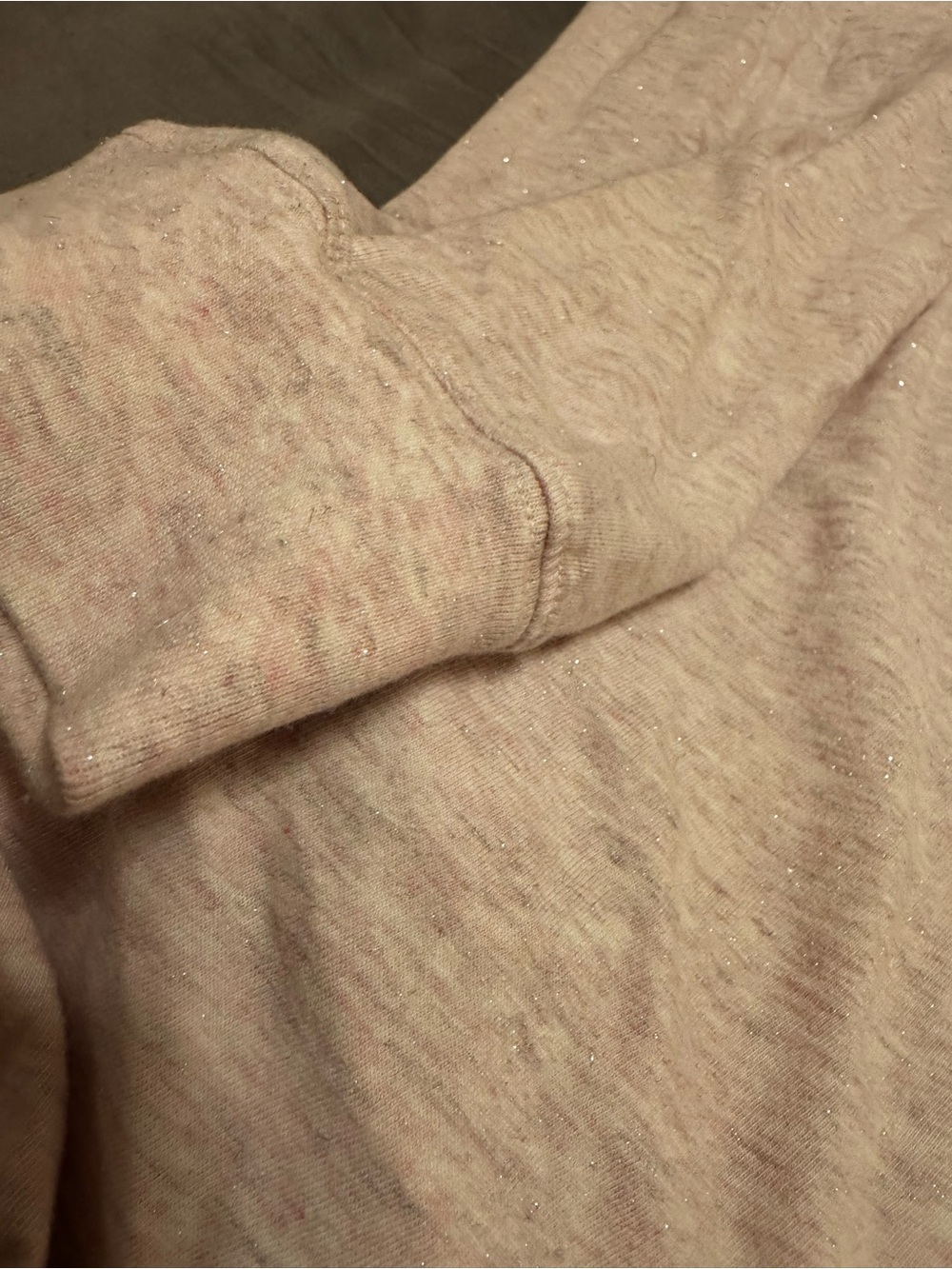 PINK Heathered Blush Long Sleeve Crew - Picture 5 of 6